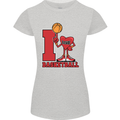 I Love Basketball Womens Petite Cut T-Shirt Sports Grey