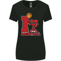 I Love Basketball Womens Wider Cut T-Shirt Black