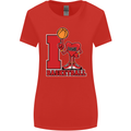 I Love Basketball Womens Wider Cut T-Shirt Red
