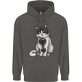 I Love Cats Cute Kitten Childrens Kids Hoodie Storm Grey