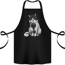 I Love Cats Cute Kitten Cotton Apron 100% Organic Black