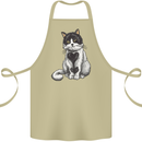 I Love Cats Cute Kitten Cotton Apron 100% Organic Khaki