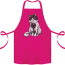 I Love Cats Cute Kitten Cotton Apron 100% Organic Pink