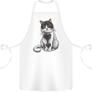 I Love Cats Cute Kitten Cotton Apron 100% Organic White