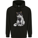 I Love Cats Cute Kitten Mens 80% Cotton Hoodie Black