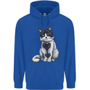 I Love Cats Cute Kitten Mens 80% Cotton Hoodie Royal Blue