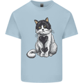 I Love Cats Cute Kitten Mens Cotton T-Shirt Tee Top Light Blue