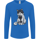I Love Cats Cute Kitten Mens Long Sleeve T-Shirt Royal Blue