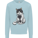 I Love Cats Cute Kitten Mens Sweatshirt Jumper Light Blue