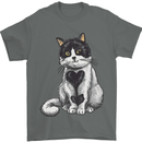 I Love Cats Cute Kitten Mens T-Shirt Cotton Gildan Charcoal