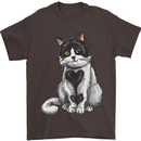 I Love Cats Cute Kitten Mens T-Shirt Cotton Gildan Dark Chocolate