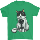 I Love Cats Cute Kitten Mens T-Shirt Cotton Gildan Irish Green