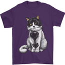 I Love Cats Cute Kitten Mens T-Shirt Cotton Gildan Purple