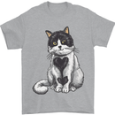 I Love Cats Cute Kitten Mens T-Shirt Cotton Gildan Sports Grey