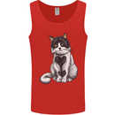 I Love Cats Cute Kitten Mens Vest Tank Top Red