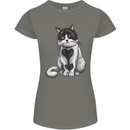 I Love Cats Cute Kitten Womens Petite Cut T-Shirt Charcoal
