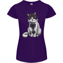 I Love Cats Cute Kitten Womens Petite Cut T-Shirt Purple
