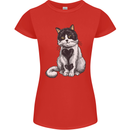I Love Cats Cute Kitten Womens Petite Cut T-Shirt Red