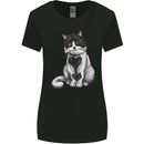 I Love Cats Cute Kitten Womens Wider Cut T-Shirt Black