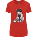 I Love Cats Cute Kitten Womens Wider Cut T-Shirt Red