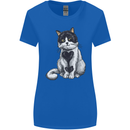 I Love Cats Cute Kitten Womens Wider Cut T-Shirt Royal Blue