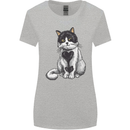 I Love Cats Cute Kitten Womens Wider Cut T-Shirt Sports Grey