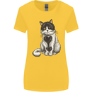 I Love Cats Cute Kitten Womens Wider Cut T-Shirt Yellow