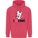 I Love Cows Childrens Kids Hoodie Heliconia