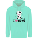 I Love Cows Childrens Kids Hoodie Peppermint