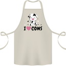I Love Cows Cotton Apron 100% Organic Natural