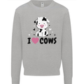 I Love Cows Kids Sweatshirt Jumper Sports Grey