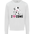 I Love Cows Kids Sweatshirt Jumper White