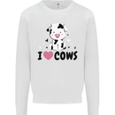 I Love Cows Kids Sweatshirt Jumper White