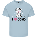 I Love Cows Kids T-Shirt Childrens Light Blue