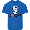 I Love Cows Kids T-Shirt Childrens Royal Blue
