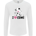 I Love Cows Mens Long Sleeve T-Shirt White