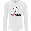 I Love Cows Mens Long Sleeve T-Shirt White