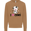 I Love Cows Mens Sweatshirt Jumper Caramel Latte