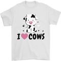 I Love Cows Mens T-Shirt 100% Cotton White
