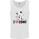I Love Cows Mens Vest Tank Top White