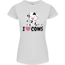 I Love Cows Womens Petite Cut T-Shirt White