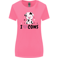 I Love Cows Womens Wider Cut T-Shirt Azalea
