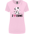 I Love Cows Womens Wider Cut T-Shirt Light Pink