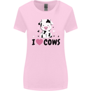 I Love Cows Womens Wider Cut T-Shirt Light Pink