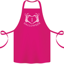 I Love Halloween Funny Skeleton Hand Skull Cotton Apron 100% Organic Pink