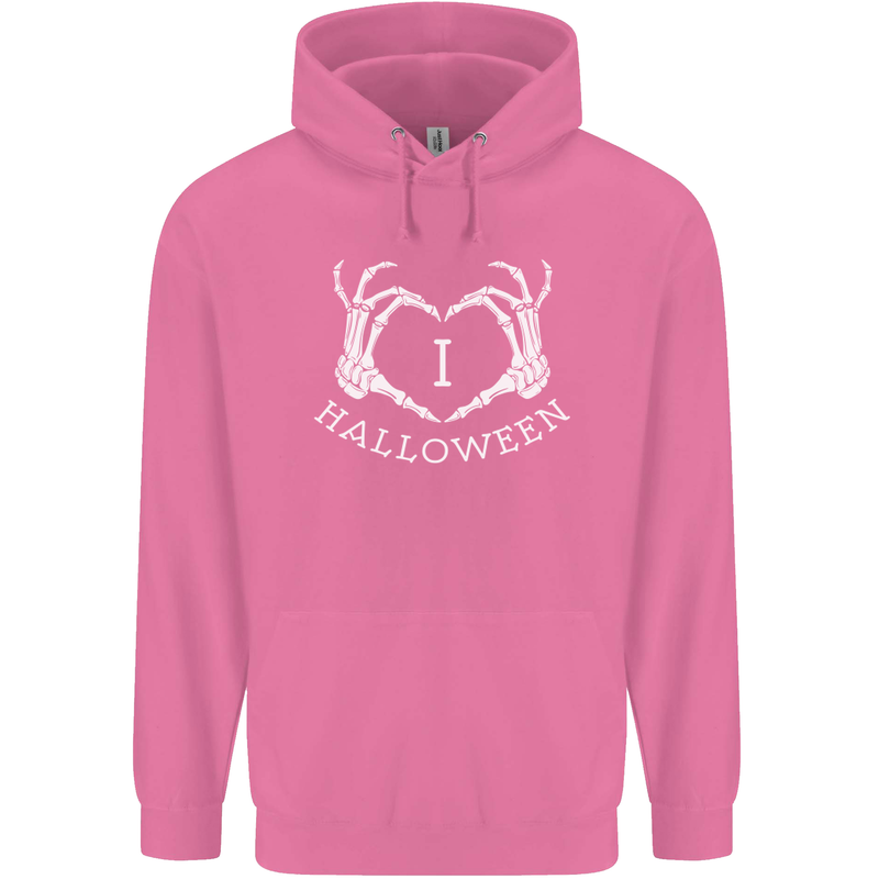 I Love Halloween Funny Skeleton Hand Skull Mens 80% Cotton Hoodie Azelea