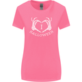 I Love Halloween Funny Skeleton Hand Skull Womens Wider Cut T-Shirt Azalea