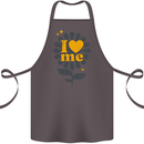 I Love Me Self Loving Confident Funny Quote Cotton Apron 100% Organic Dark Grey