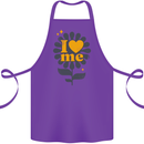 I Love Me Self Loving Confident Funny Quote Cotton Apron 100% Organic Purple