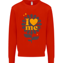 I Love Me Self Loving Confident Funny Quote Kids Sweatshirt Jumper Bright Red
